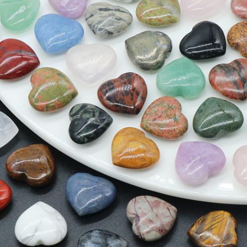 Natural Stone Decoration, Heart, fashion jewelry & different materials for choice, more colors for choice, Sold By PC