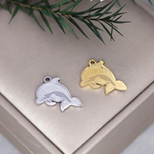 Stainless Steel Animal Pendants, 304 Stainless Steel, Whale, plated, DIY, more colors for choice, Sold By PC