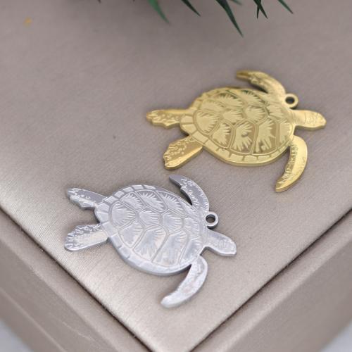 Acier inoxydable animaux Pendentifs, Acier inoxydable 304, tortue, Placage, DIY, plus de couleurs à choisir, Vendu par PC