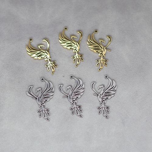 Stainless Steel Pendants, 304 Stainless Steel, Phoenix, plated, DIY & hollow, more colors for choice, Sold By PC