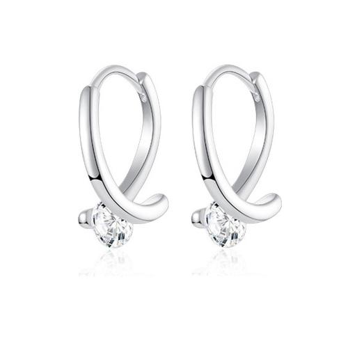 Boucles d'oreilles en laiton zircon cubique pavent, Placage, pavé de micro zircon & pour femme, plus de couleurs à choisir, 8x14mm, Vendu par paire