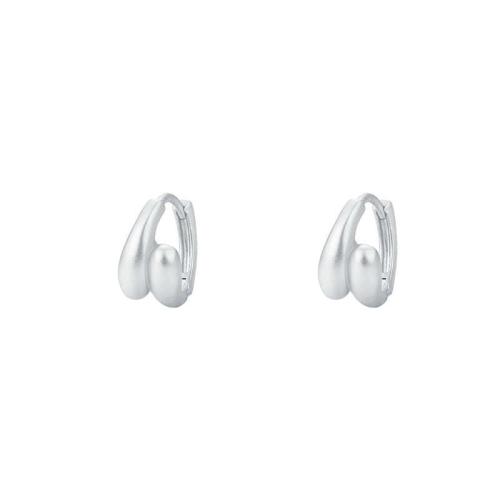 Laiton Leverback boucle d'oreille, Placage, pour femme, argent, 12x6mm, Vendu par paire