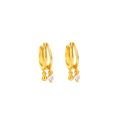 Cubic Zirconia Micro Pave Brass Earring, plated, micro pave cubic zirconia & for woman, more colors for choice, Star 9.5*9.5MM, inner diameter 8MM, Sold By Pair