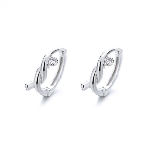 Brass Leverback Earring, plated, for woman, platinum color, 15mm, Sold By Pair