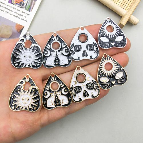 Tibetan Style Enamel Pendants, plated, DIY & different styles for choice, more colors for choice, 100PCs/Bag, Sold By Bag