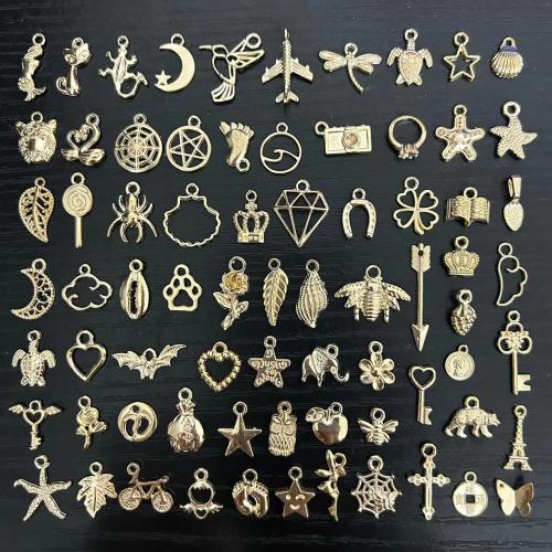 Tibetan Style Pendants, plated, random style & DIY, more colors for choice, 50PCs/Bag, Sold By Bag