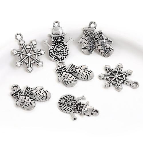 Tibetan Style Pendants, plated, Christmas Design & DIY & different styles for choice, more colors for choice, 100PCs/Bag, Sold By Bag