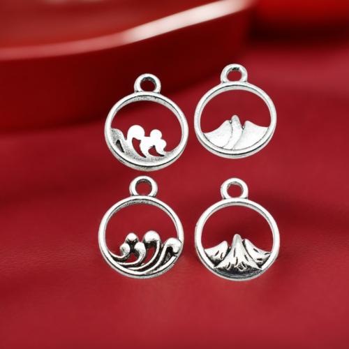 Tibetan Style Pendants, plated, DIY, 14x11mm, 100Pairs/Bag, Sold By Bag