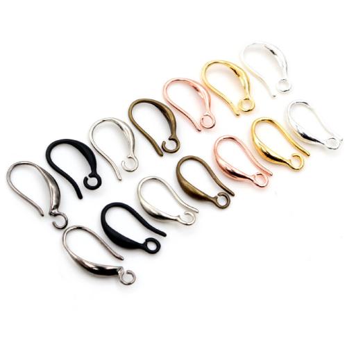 Brass Hook Earwire, plated, DIY, more colors for choice, nickel, lead & cadmium free, 15x9mm, Approx 100PCs/Bag, Sold By Bag