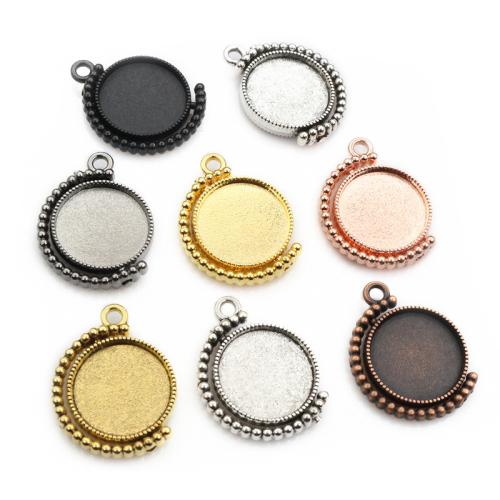 Tibetan Style Pendant Cabochon Setting, plated, DIY, more colors for choice, nickel, lead & cadmium free, inner diameter:16mm, Approx 100PCs/Bag, Sold By Bag