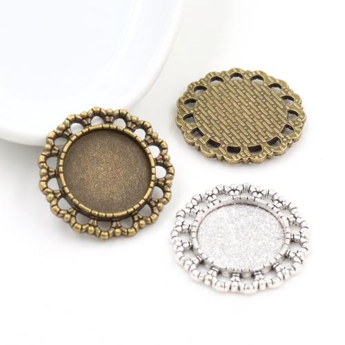 Zink-Legierung Cabochon Weissgold, Zinklegierung, plattiert, DIY, keine, frei von Nickel, Blei & Kadmium, inner diameter:16mm, ca. 100PCs/Tasche, verkauft von Tasche