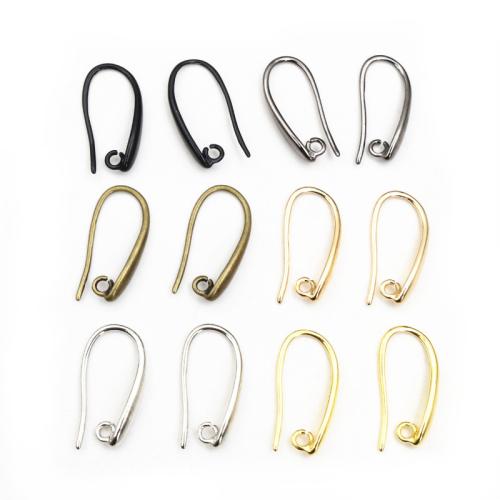 Brass Hook Earwire, plated, DIY, more colors for choice, nickel, lead & cadmium free, 20x11mm, Approx 100PCs/Bag, Sold By Bag