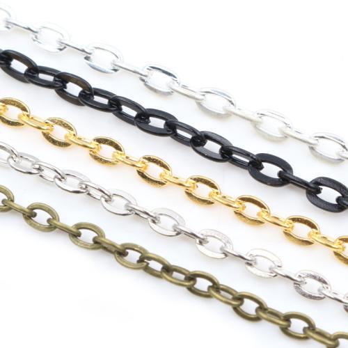 Iron Jewelry Chain, plated, DIY & different size for choice, more colors for choice, nickel, lead & cadmium free, Approx 100m/Bag, Sold By Bag