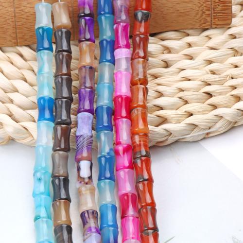 Agate Beads, Bamboo, DIY, more colors for choice, 8x12mm, Approx 30PCs/Strand, Sold By Strand