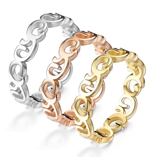 Bague en acier inoxydable, Acier inoxydable 304, normes différentes pour le choix & pour femme & creux, plus de couleurs à choisir, Vendu par PC