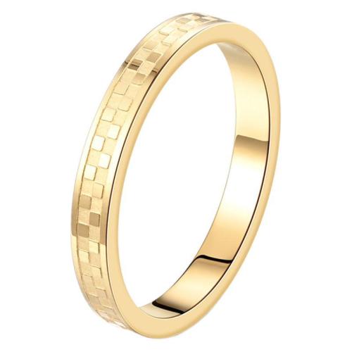 Bague en acier inoxydable, Acier inoxydable 304, Plaqué or 18K, bijoux de mode & normes différentes pour le choix & pour femme, Vendu par PC