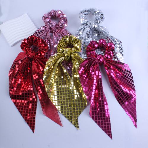 Hair Scrunchies, Cloth, with Rubber Band, Bowknot, handmade, for woman, more colors for choice, Sold By PC