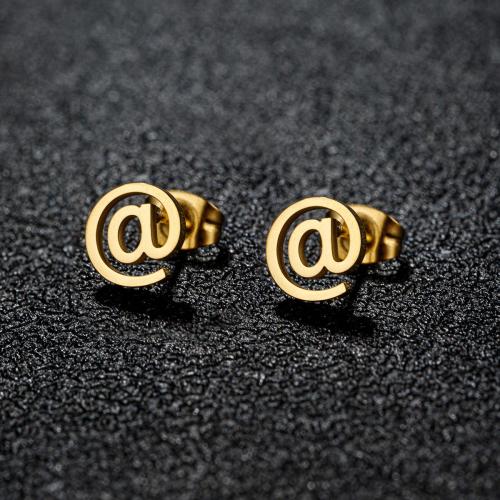 Stainless Steel Stud Earrings, 304 Stainless Steel, plated, fashion jewelry & for woman & hollow, more colors for choice, Sold By Pair