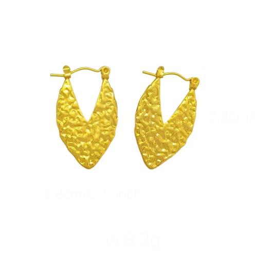 Acier inoxydable Levier Retour Earring, Acier inoxydable 304, coeur, Plaqué or 18K, bijoux de mode & pour femme, Vendu par paire