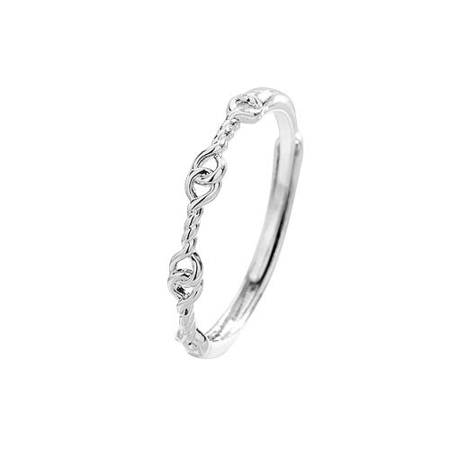 Brass Finger Ring, plated, for woman, platinum color, Sold By PC