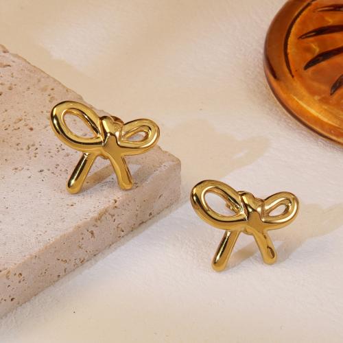 Stainless Steel Stud Earrings, 304 Stainless Steel, plated, different styles for choice & for woman, golden, Sold By Pair