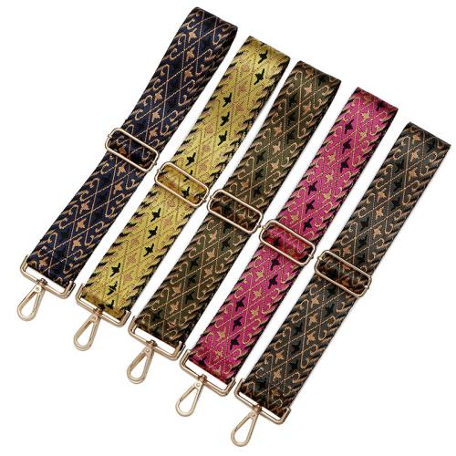 Tibetan Style Bag Straps, with Polyester, Adjustable & DIY, more colors for choice, Width 5cm, length 80-130cm, Sold By PC