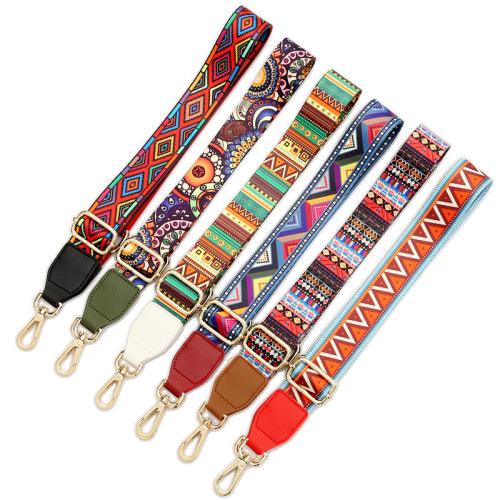 Tibetan Style Bag Straps, with PU Leather & Polyester, Adjustable & DIY & different designs for choice, more colors for choice, Width 3.8cm, length 80-140cm, Sold By PC