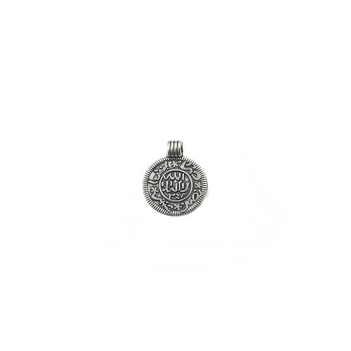 Pendentifs en alliage de zinc, Rond, Plaqué de couleur d'argent, DIY, 14x4x17mm, 1000/sol, Vendu par sol