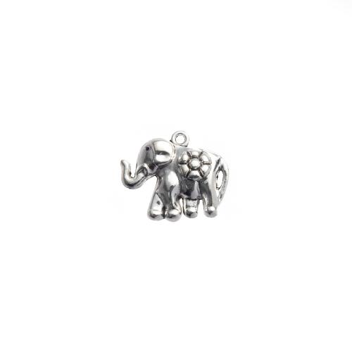 Colgantes Animales de Aleación de Zinc, Elefante, chapado en color de plata antigua, Bricolaje, 30x5x25mm, 1000/g, Vendido por g