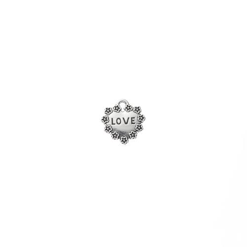 Tibetan Style Heart Pendants, antique silver color plated, DIY, 15x1x16mm, 1000/G, Sold By G