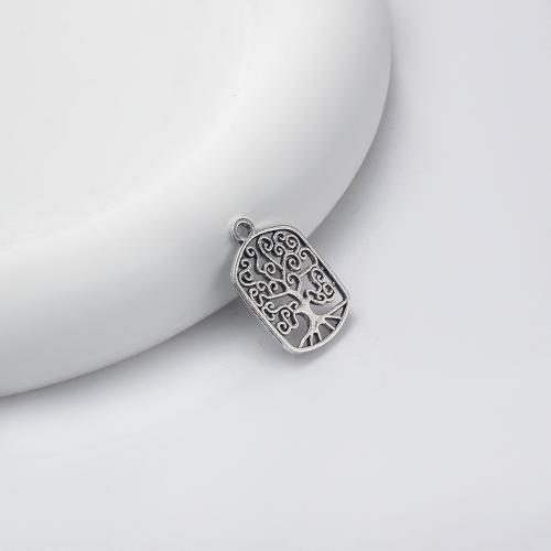 Tibetan Style Pendants, Tree, antique silver color plated, DIY, 15x1x22mm, 1000/G, Sold By G