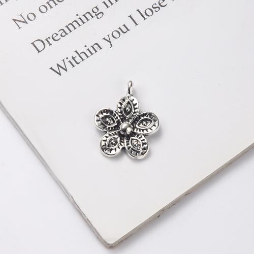 Tibetan Style Flower Pendants, antique silver color plated, DIY, 18x5x22mm, 1000/G, Sold By G