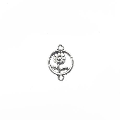 Tibetan Style Connector, Flower, plated, DIY & 1/1 loop, 18x5x22mm, 1000/G, Sold By G