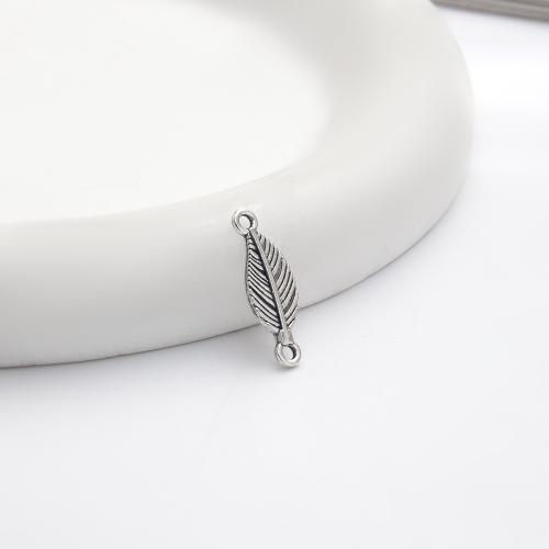 Tibetan Style Connector, Leaf, antique silver color plated, DIY & 1/1 loop, 7x2x20mm, 1000/G, Sold By G