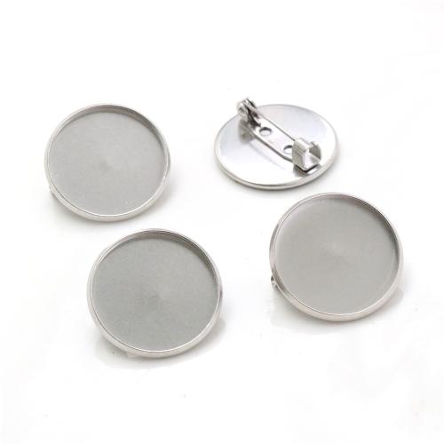 Stainless Steel Brooch Findings, 304 Stainless Steel, DIY, original color, Inner diameter:20mm, Approx 100PCs/Bag, Sold By Bag