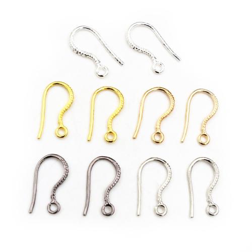 Brass Hook Earwire, plated, DIY, more colors for choice, nickel, lead & cadmium free, 17x8mm, Approx 100PCs/Bag, Sold By Bag