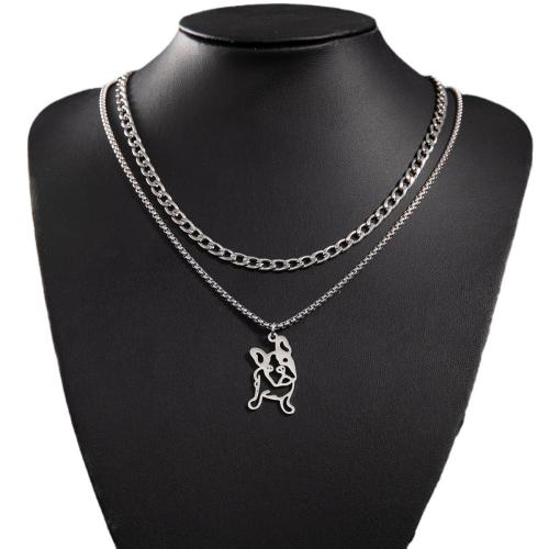 Stainless Steel Jewelry Necklace, 304 Stainless Steel, Dog, fashion jewelry & different size for choice & for woman, more colors for choice, Sold By PC