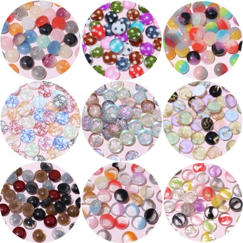 Fashion Resin Cabochons, DIY & mixed, more colors for choice, 10mm, Approx 100PCs/Bag, Sold By Bag