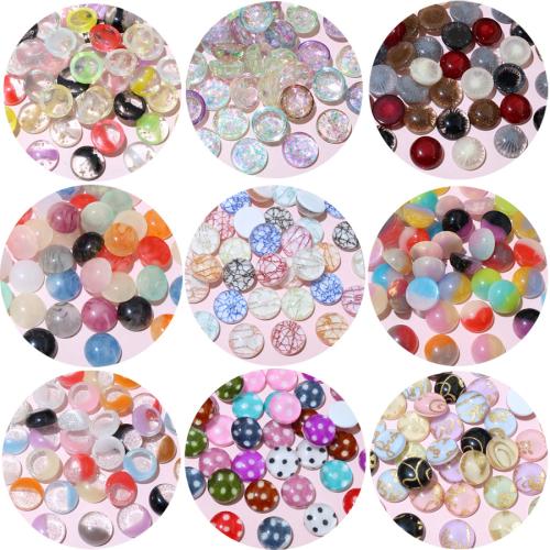 Fashion Resin Cabochons, DIY & mixed, more colors for choice, 12mm, Approx 100PCs/Bag, Sold By Bag