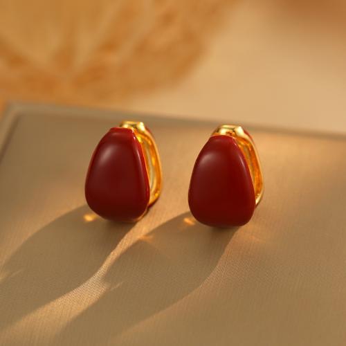 Pendientes de Palanca Hacia Atrás en Latón, metal, chapado en color dorado, Joyería & esmalte, dorado, libre de níquel, plomo & cadmio, 12x18mm, Vendido por Par