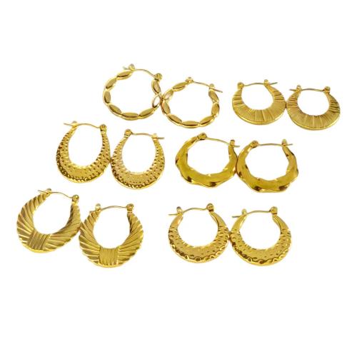 Acier inoxydable Levier Retour Earring, Acier inoxydable 304, Plaqué or 18K, bijoux de mode & styles différents pour le choix & pour femme, Vendu par paire