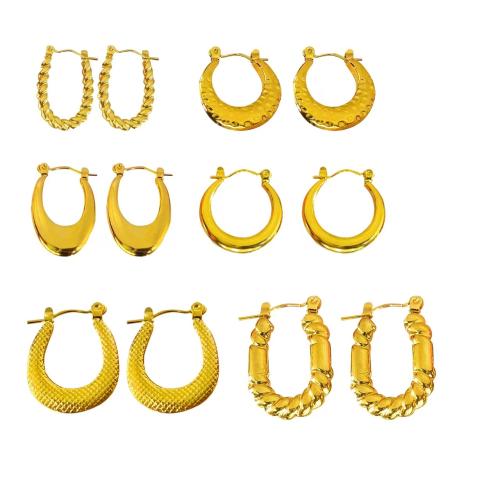 Acier inoxydable Levier Retour Earring, Acier inoxydable 304, Plaqué or 18K, bijoux de mode & styles différents pour le choix & pour femme, Vendu par paire