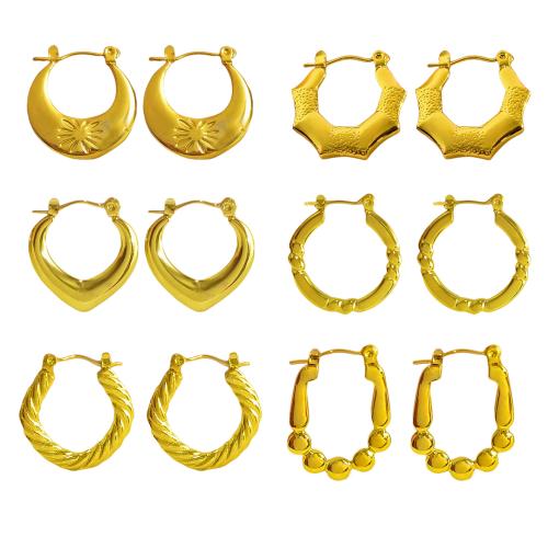 Acier inoxydable Levier Retour Earring, Acier inoxydable 304, Plaqué or 18K, bijoux de mode & styles différents pour le choix & pour femme, Vendu par paire