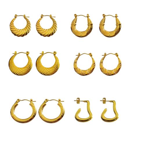 Acier inoxydable Levier Retour Earring, Acier inoxydable 304, Plaqué or 18K, bijoux de mode & styles différents pour le choix & pour femme, Vendu par paire