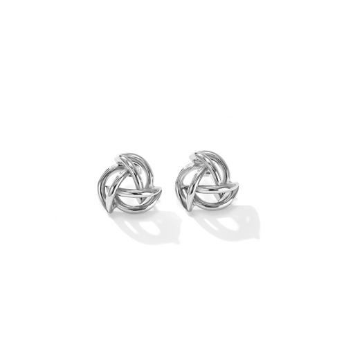 Stainless Steel Stud Earrings, 304 Stainless Steel, plated, fashion jewelry & for woman & hollow, original color, Sold By Pair