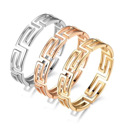 Stainless Steel Finger Ring, 304 Stainless Steel, plated, different size for choice & for woman & hollow, more colors for choice, Sold By PC