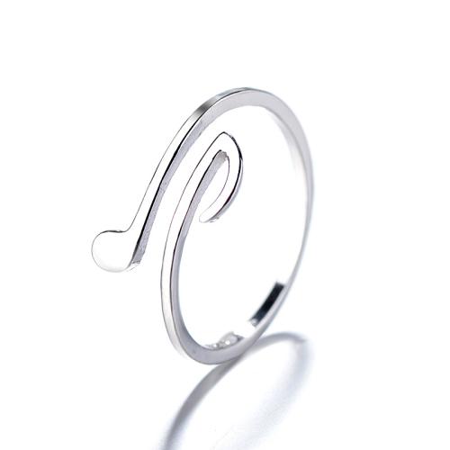 Brass Finger Ring, plated, for woman, platinum color, Sold By PC