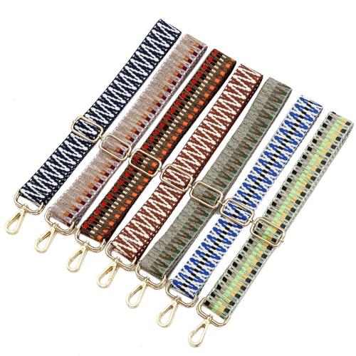 Tibetan Style Bag Straps, with Polyester and Cotton, Adjustable & DIY, more colors for choice, Width 3.8cm, length 80-140cm, Sold By PC