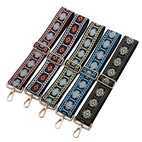 Tibetan Style Bag Straps, with Polyester, Adjustable & DIY, more colors for choice, Width 5cm, length 80-130cm, Sold By PC