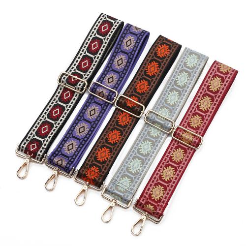 Tibetan Style Bag Straps, with Polyester, Adjustable & DIY, more colors for choice, Width 5cm, length 80-130cm, Sold By PC